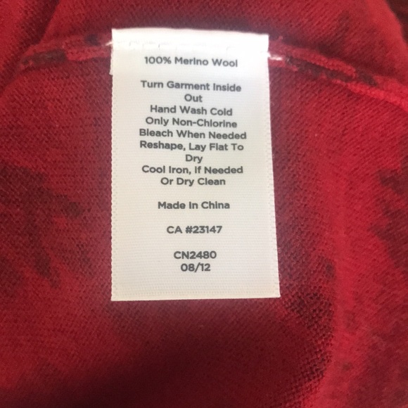 Merino wool red pullover sweater Talbots XS - Picture 4 of 7